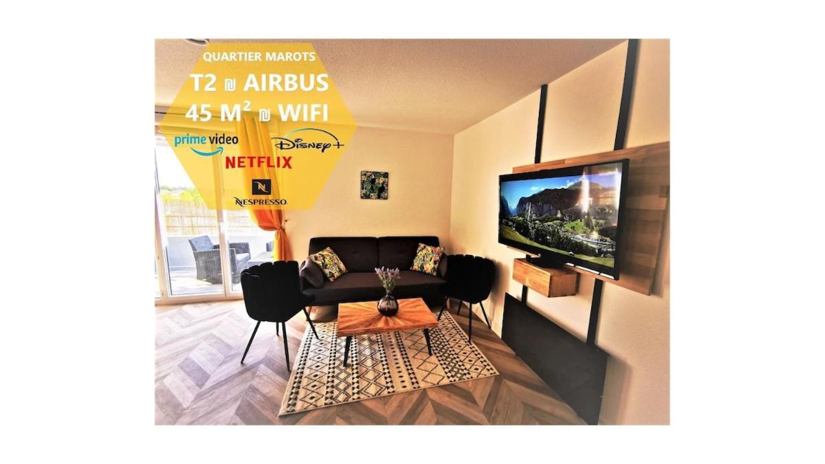T2 Cosy ₪ Securise ₪ Airbus ₪ Piscine Apartment
